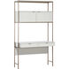 Ambrose 47.25 X 22.5 inch Champagne Gold / Cream Modular Wall Desk